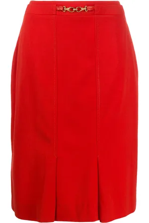 Céline Hook detail straight skirt