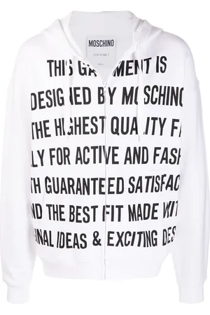 Moschino Slogan-print zip-front hoodie