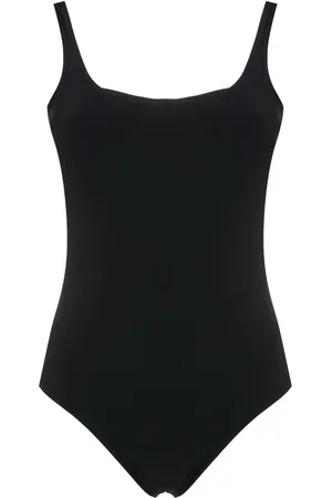 AMIR SLAMA Square neck lace-fastening one piece