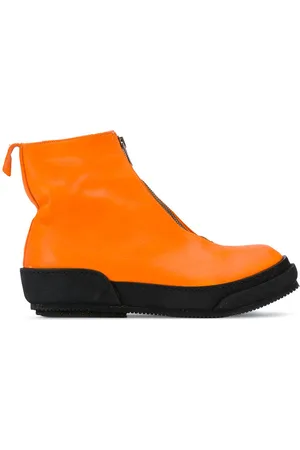 GUIDI Color-block front-zip boots