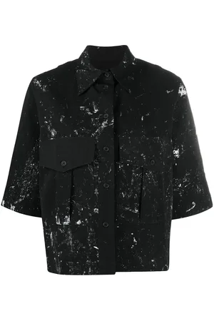 SONG FOR THE MUTE Paint-splatter short sleeve shirt