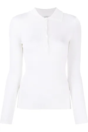 P.A.R.O.S.H. Leila ribbed-knit polo top