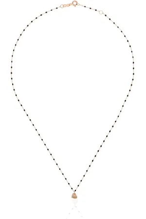 GIGI CLOZEAU 18kt gold Heart charm beaded necklace