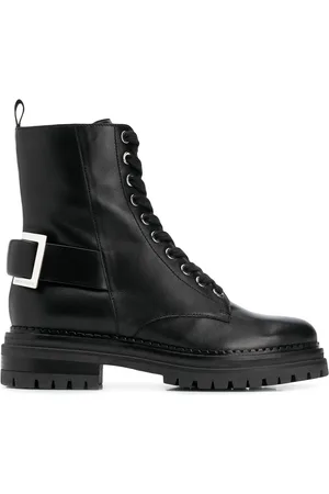 Sergio Rossi Buckle-embellished combat boots