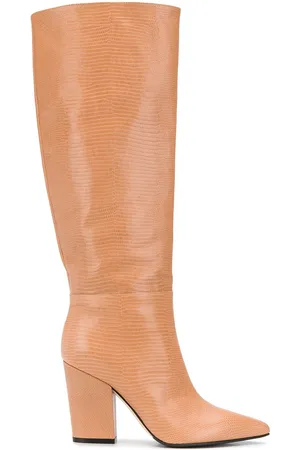 Sergio Rossi Lizard-effect block heel boots