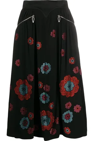 Paco rabanne Crystal floral print skirt
