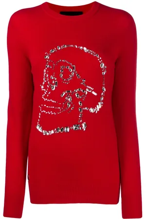 Philipp Plein Crystal-skull sweater
