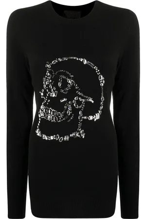 Philipp Plein Embellished skull jumper