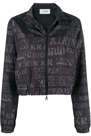 Kirin Logo print open-back jacket