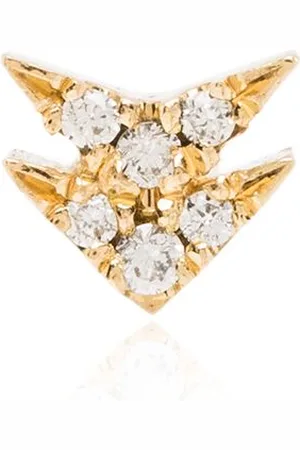 Lizzie Mandler 18kt yellow Double Arrow diamond earring