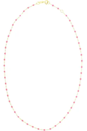 GIGI CLOZEAU 18kt yellow Classic Gigi pink beaded necklace