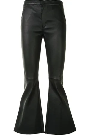 DROME Bell-flare leather trousers