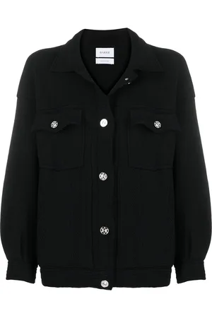 Barrie Contrast-stitching denim-effect jacket