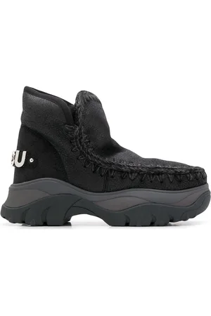 Mou Crochet stitch-trim chunky sneakers