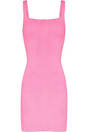 Hunza G Fitted knitted tank dress