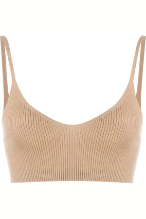 Cashmere In Love Ribbed-knit cropped top