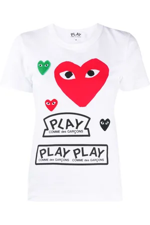 Comme des Garçons Short-sleeved heart print T-shirt