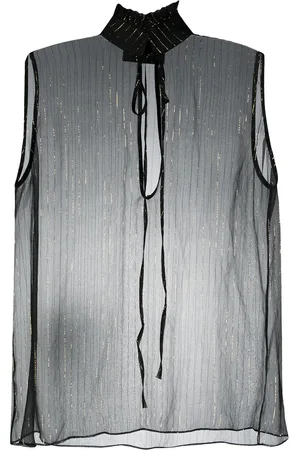 Philipp Plein Metallic stripe blouse