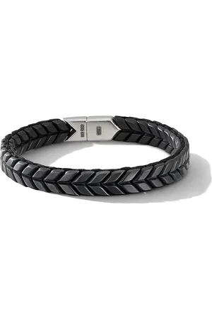 David Yurman Titanium chevron woven bracelet (9mm)
