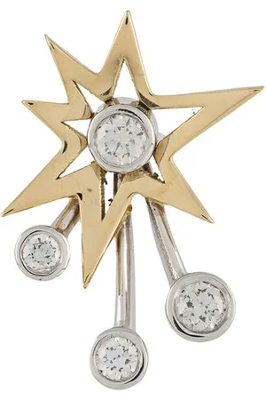 LE STER 18kt yellow and white diamond Rocket right earring