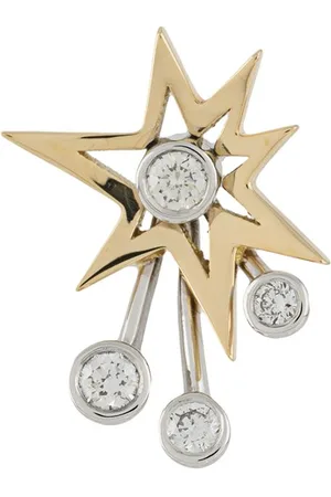 LE STER 18kt yellow and white diamond Rocket left earring
