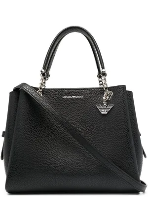 Emporio Armani Pebbled effect chain strap tote bag
