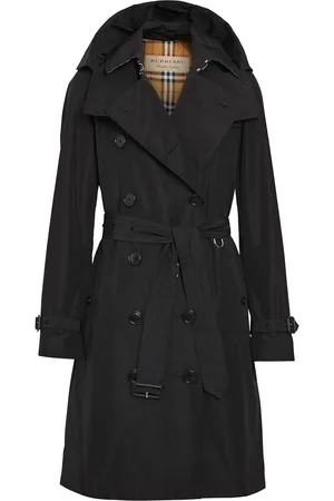 Burberry Kensington hooded trench coat