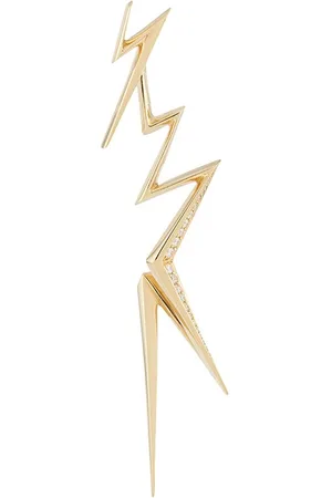 LE STER 18kt yellow diamond Thunderflash left earring