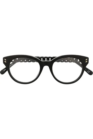 Stella McCartney Chain-effect round frame glasses