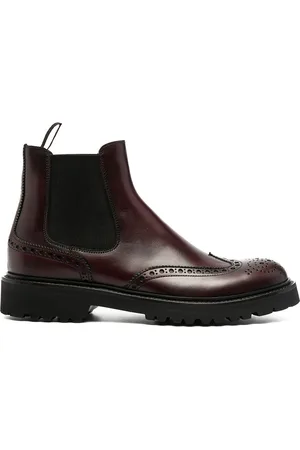 Scarosso Brogue-detail Chelsea boots