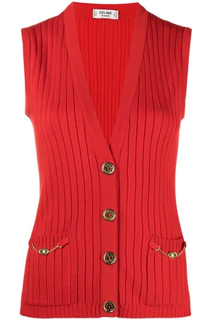 Céline 1980s ribbed knit vest