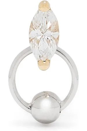 DELFINA DELETTREZ 18kt yellow diamond Two in One piercing earring