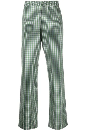 WALTER VAN BEIRENDONCK Royal check straight-leg trousers