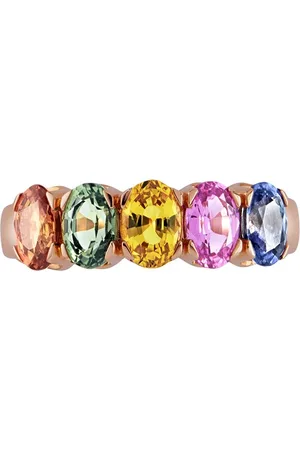 Pragnell 18kt rose gold Rainbow sapphire ring