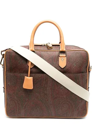 Etro Paisley jacquard canvas briefcase
