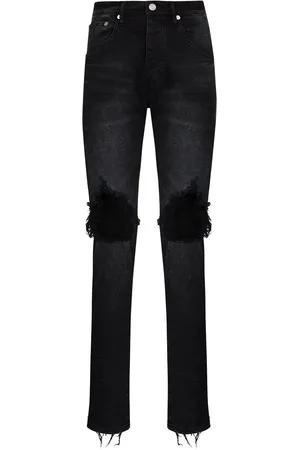 Purple Brand Low-rise " Wash Blowout" slim jeans