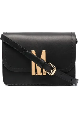 Moschino M logo-plaque bag