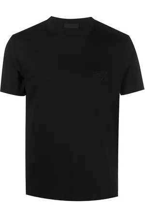 Prada Logo-embroidered cotton T-shirt
