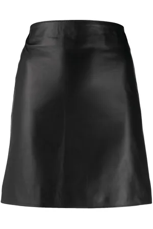 Manokhi Polished-finish high-waisted skirt