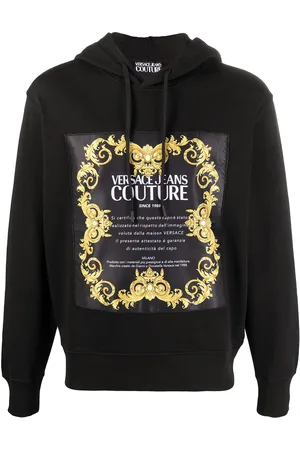 VERSACE Baroque logo printed hoodie