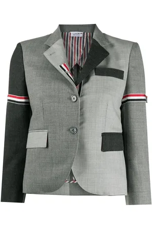 Thom Browne Fun-Mix 2ply fresco panelled blazer