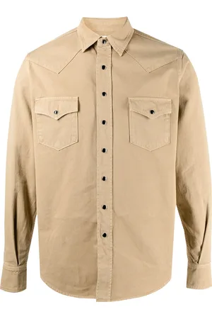 Saint Laurent Stonewashed western denim shirt
