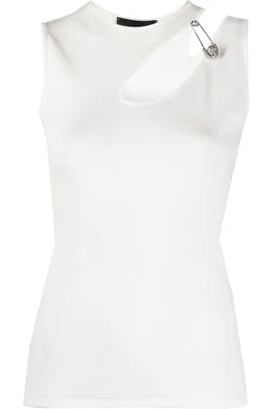 Philipp Plein Cutout safety pin T-shirt