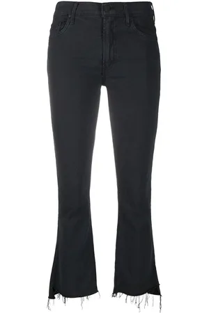 Mother The Insider Crop Step Fray jeans