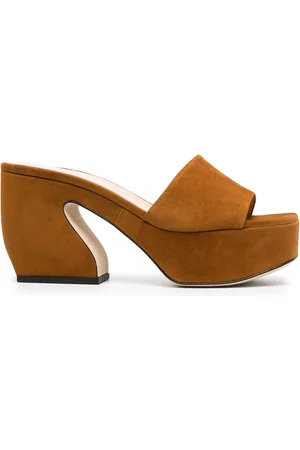 SI ROSSI Chunky-heel suede sandals