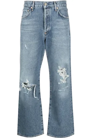 Citizens of Humanity Distressed-effect mid-rise cropped jeans