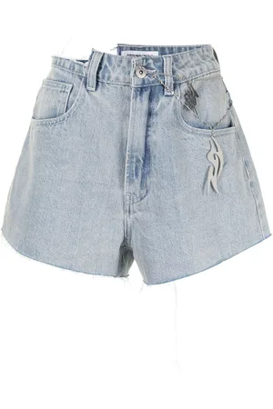 Ground Zero High-rise distressed denim shorts