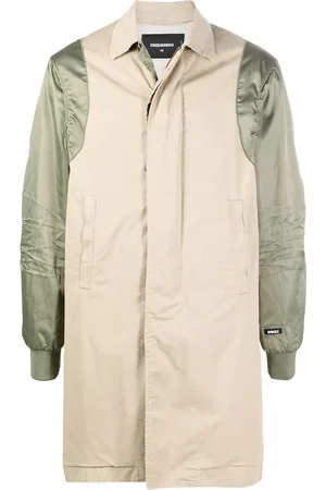 Dsquared2 Contrast-sleeve single-breasted coat