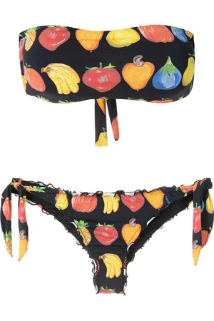 AMIR SLAMA Frufru bandeau bikini set