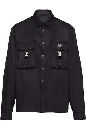 Prada Re-Nylon triangle-logo shirt
